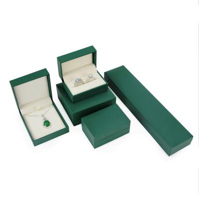 China Packaging Boxes Logo Green Luxury Earring Luxury Wholesale Custom Joyero Necklace Bracelet Ring Box Jewelry for sale