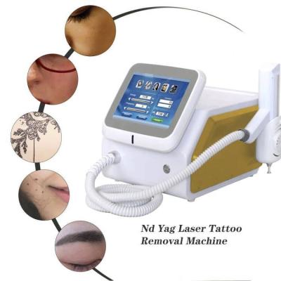 China Draagbare Nd YAG Laser Tattoo Removal Machine 1064nm 532nm 1320nm golflengte Te koop