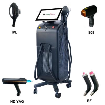 China 3 In 1 Diode Laser Hair Removal Machine , ND YAG IPL Skin Rejuvenation Equipment for sale