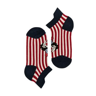 China Wholesale Cheap Antibacterial Chinese Supplier Knitted Custom Print Breathable Unisex Women Men Ankle Socks For Resell for sale