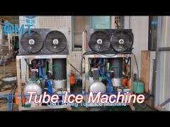 commercial ice tube maker with 500kg ice storage capacity and air cooling technology