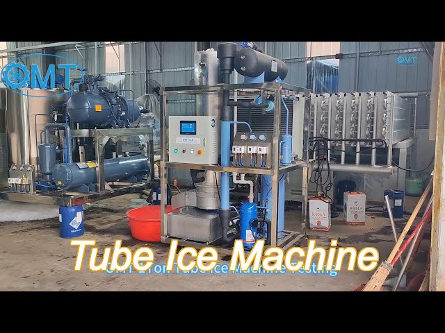 touch screen 1 ton tube ice machine plc controller tube ice maker automated