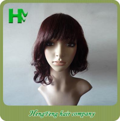 China Curly Wave 10 Inch Full Lace Human Hair Wigs With Baby Hair for sale