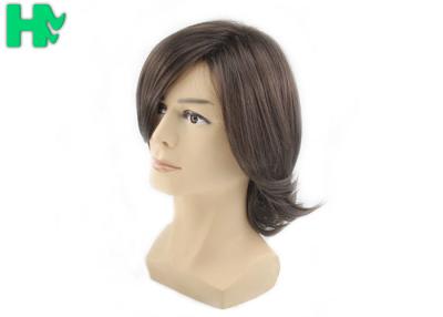 China Mens Short Hair Wig Machine Made Tangle Free , Mens Wigs Human Hair for sale