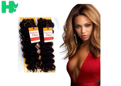 China Deep Wave Natural Human Hair Extensions / Curly Human Hair Weave for sale