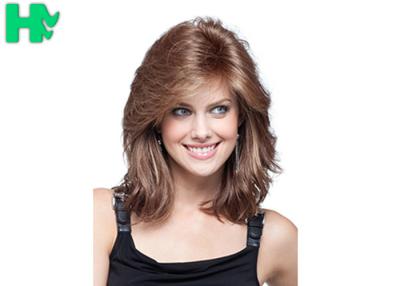 China Heat Resistant Long Synthetic Wigs / Women Natural Curly Wig For Women for sale