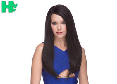 China Lace Front Synthetic Wigs Heat Resistant Natural Hair Line Kinky Straight for sale