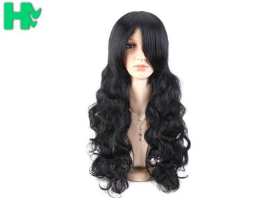 China Black Body Wave High Temperature Fiber Wig For Women Extra Long for sale