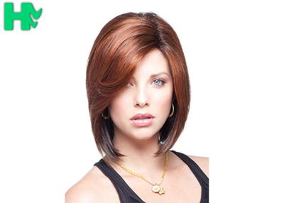 China 5 cm Straight Front Lace Synthetic Hair Wigs With Bleached Knots for sale