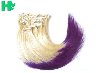 China Clip sintético para mujer de la moda en onda mezclada extensiones del pelo del color del pelo en venta