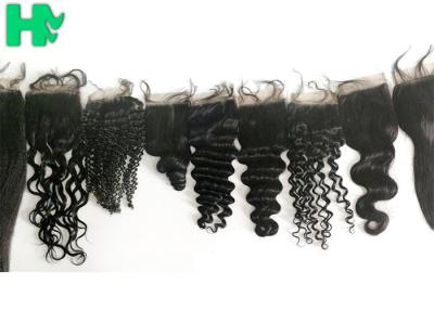 China Extensiones brasileñas del cierre del cierre 4*4 del cabello humano con el pelo del bebé para las mujeres en venta