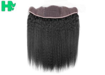 China Virgin Brazilian Human Hair Kinky Straight 13*4 Frontal Wefts Lace Hair Closure Ear To Ear for sale