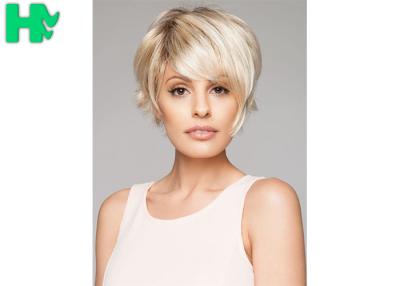 China New Arrival Sale Popular Light Blonde Synthetic Natural Look Short Wig for sale