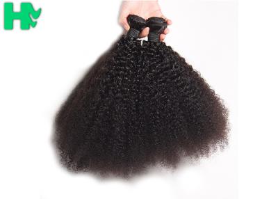 China Black Natural Human Hair Extensions , 100% Virgin Peruvian Kinky Culry Hair for sale