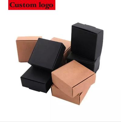 China Custom Small Cardboard Packaging Box Recyclable Hot Selling Jewelry Cake Wrapping Paper Soap White Black Box for sale