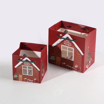 China Recyclable custom Christmas gift potli bags for mini gifts with logo with ribbon handles for sale