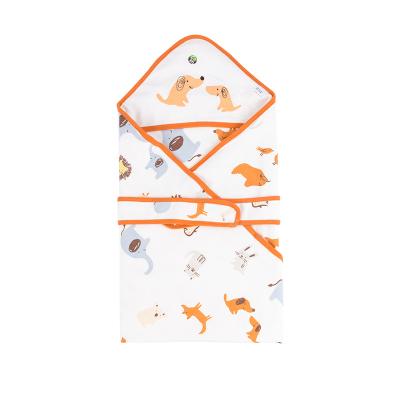 China Colorful Animal Pattern Muslin Tree Muslin Anti-pilling Newborn Baby Wrap Wrap Covering for sale