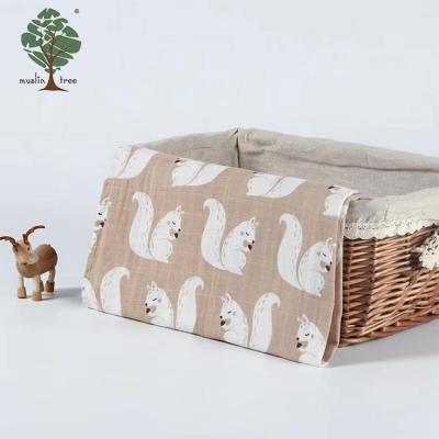 China Custom 100% Cotton Muslin Tree Muslin Anti-pilling Color Newborn Baby Wrap Covering for sale