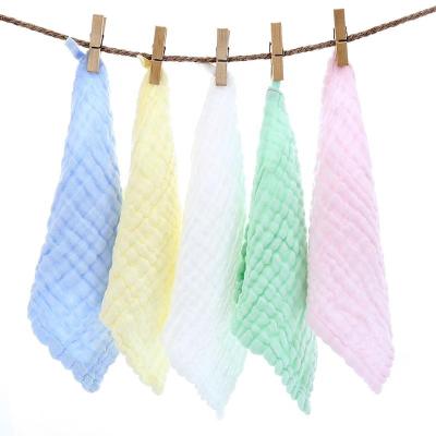 China Tree 25*25cm Cute Soft QUICK DRY Custom 100 Cotton White Muslin Handkerchief For Kids for sale