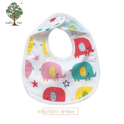 China Wholesale 100% Tree Antibacterial Cotton Muslin Baby Cloth Bibs for sale