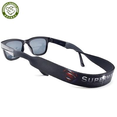 China Prevent Falling To Prevent Custom Superman Logo Skid Glass Silk Screen Neck Rope Adjustable gafas Waterproof Neoprene Sunglasses Tie Rope for sale