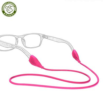 China Prevent Falling To Prevent Promotional High Quality Colored Elastic Non-slip Rope Glasses Chain Promotional Eco-friendly Soft Silicone Sunglasses Neck Strap for sale