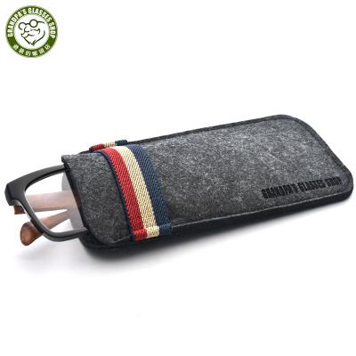 China Portable Custom Cheap Color High Quality Soft Sunglasses Bag Portable Eco - Friendly Handmade Glass Case Felt Glass Pouch for sale