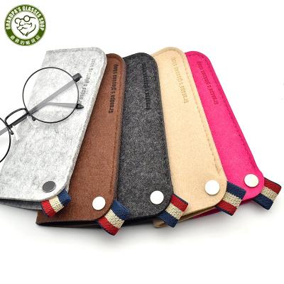 China Portable Original Design Soft Felt Custom Felt Slip In Logo Men Eyeglasses Cases For Women Case Para Nits Floor Sunglass Eyeglasses for sale