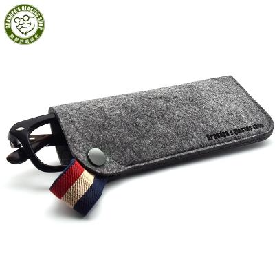 China Portable Factory Handmade Multicolor Soft Felt Slip In Eyeglass Holder Spectacle Cases Sunglasses Pouch Packaging For Women Men for sale