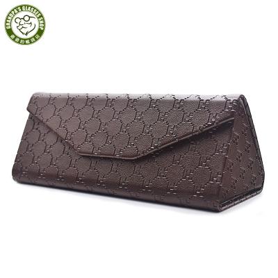 China Wholesale fashion high-grade fashion PU sunglass leather case glass case wholesale unisex handmade embossed embossed folding case for sale