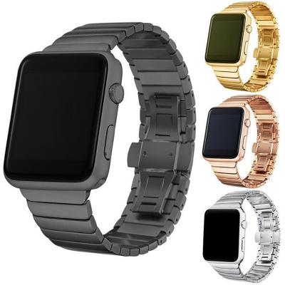 China Stainless Steel Stainless Steel Watchband For Apple Watch Band 42mm 38mm For iWatch Series 7/6/5/4/3 Belt Link Bracelet Metal Wrist Watch Band for sale