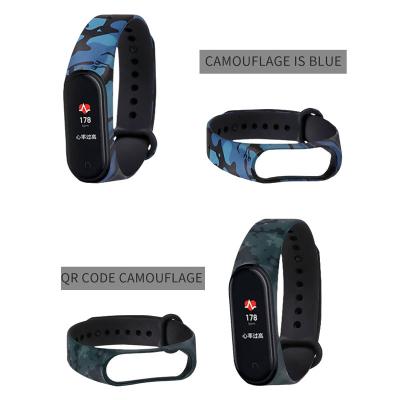 China Colorful Camouflage Color Camouflage Smart Silicone Strap Band New For Xiaomi MI Band 6 5 4 3 Wristband Replacement for sale