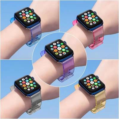 China Hot Selling Hot Selling Color Changing Watch Band Strap Temperature Color Fashion Silicone Cold/Hot Band For Apple Watch Strap for sale