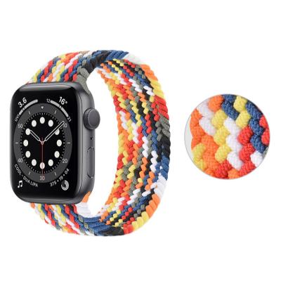 China Universal Adjustable Sports Strap Braided Fabric Elastic Nylon Strap For Apple Watch 38mm 40mm 42mm 44mm for sale