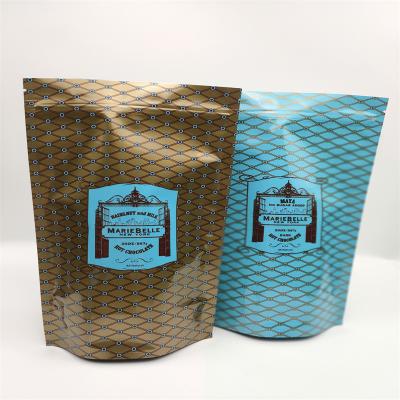 China Food Packaging Disposable Custom Snack Bag Plastic Aluminum Foil Bags Stand Up Ziplock Pouch For Chocolate Bar for sale