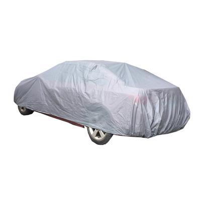 China Gray Polyester Waterproof Car Cover Dustproof UV Inhibited Waterproof for sale