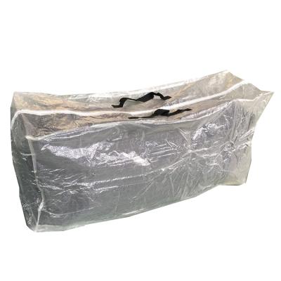 China Factory Wholesale Polyester Zipper Waterproof Storage Viable Storage Bag Transparent Cushion Storage Bag for sale