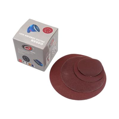 China Woodworking and Grinding Car Paint Orkan 125mm Abrasive Wheel Wood Red Sanding Polishing Sanding Disc for sale