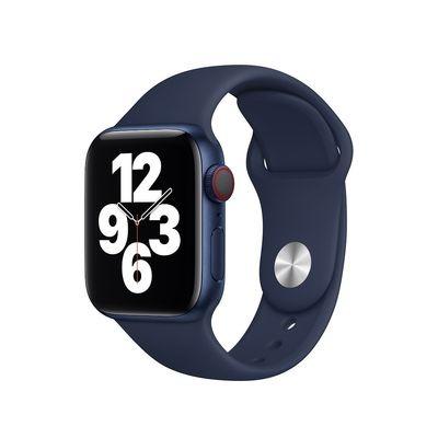 China Replacement friendly custom silicon skin factory price round circle rubber watch band for apple watch 1-6 38mm 40mm 42mm 44mm for sale