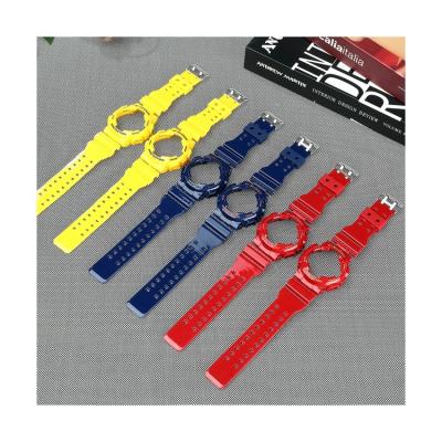 China Wrist Band And Designer Replacement 16mm Colorful Sport Watch Band Watch Case Soft Luxury Resin Rubber for sale