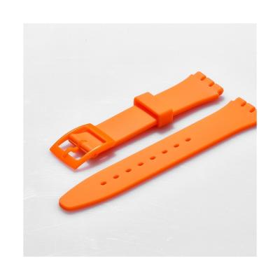 China Promotional Silicone Watch Band Sport Custom Color Best Selling Rubber 17mm Watch Band for sale