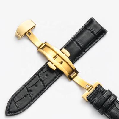 China 12 14 16 18 19 20 21 22 24mm Universal Luxury Band Crocodile Calf Leather Tapered Watch Straps for sale