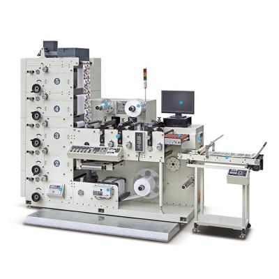 China Paper Printer Five (5) Color Roll To Roll Flexo Printing Machinery With Slitting Slit And Rewind Video Export To Vietnam for sale