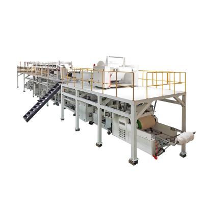 China Hygiene Industry 1200mm Type Fully Automatic Sanitary Napkin SAP Sheet Disposable Laminating Machine for sale