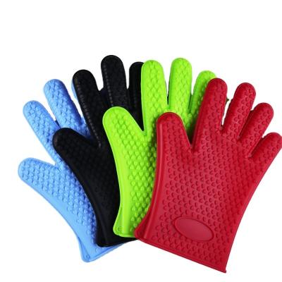 China Eco - Friendly Thickened Insulated Silicone Gloves For Oven And Microwave Use for sale