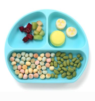 China Phthalate Free Baby Silicone Meal Dish Integrated Tableware for Kids and Infant Food Suction Complementary Cup for sale