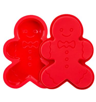 China Sustainable DIY Christmas Cookies Mold Silicone Tools Cartoon Cake Chocolate Baking Mold for sale