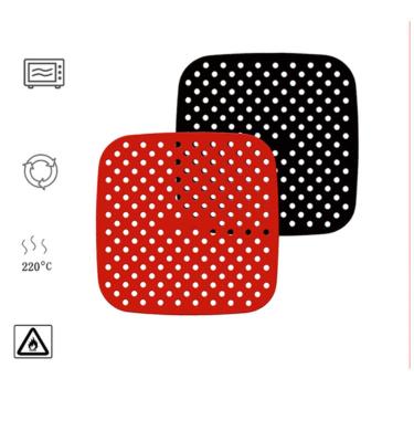 China Sustainable Hot-selling Air Fryer With Round And Square Heat Resistant Silicone Mats In Different Sizes for sale