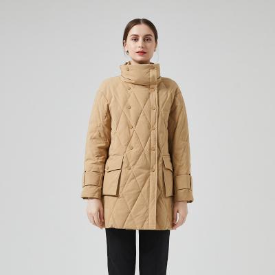 China New OEM style winter and autumn waterproof crossover splicing pocket long sleeve bottom coats casual jacket for sale