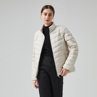 China OEM Cotton Padded Winter Waterproof Hot Sale Women's Zipper Jacket Stand Collar Down Jacket for sale